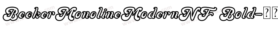 BeckerMonolineModernNF Bold字体转换